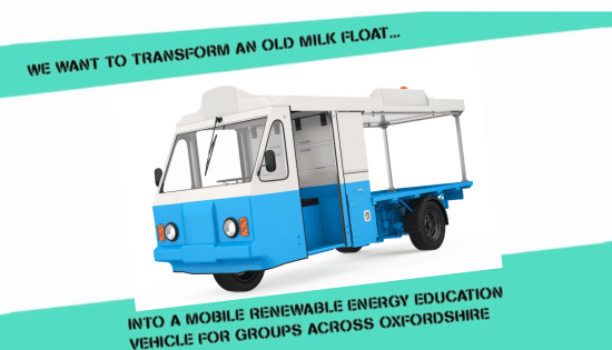 M&S energy fund old milk float
