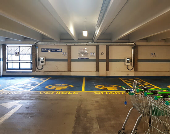 Test Valley, Chantry Centre, car park, EV charge point, Test Valley, fully funded