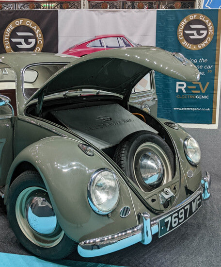 VW beetle, classic car, battery power, electrogenic