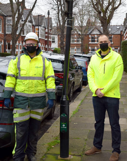 Royal Borough of Kingston, EV chargers, EV charge point, lamp post, Joju Charging, James Everley
