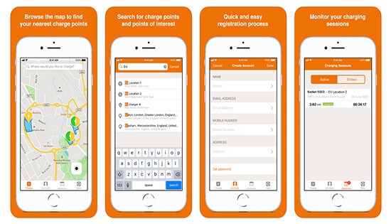Joju CHarging App, screeshots