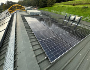 Joju Solar installation on Bridport Leisure Centre